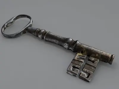 Vintage Key 3D model purchase