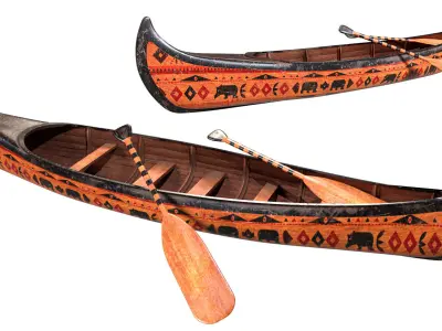 Canoe 3D model shop