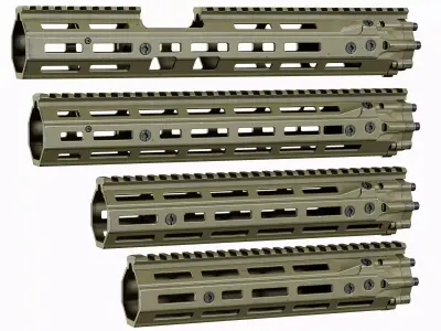 AR 15 Tactical Modular Handguards Daniel Defence RIS 3 III Low-poly 3D model