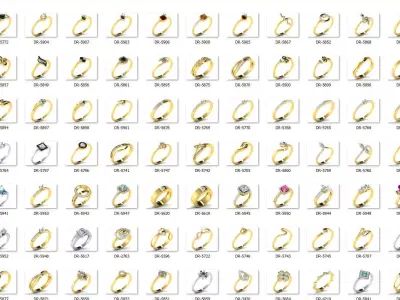  Engagement ring 55 light weight3dm cad files  part 02 3D print model purchase