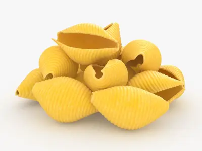 Raw Pasta Pile Collection 2 3D model