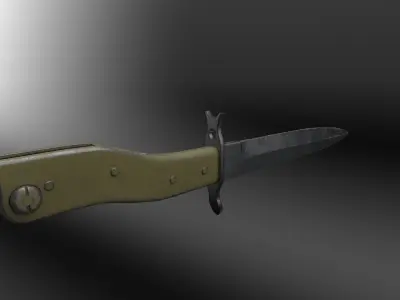 German  WWI Combination Trench Dagger-Bayonet Low-poly 3D model