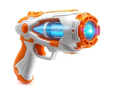 Stylized Sci-Fi Energy Blaster V04 Low-poly 3D model