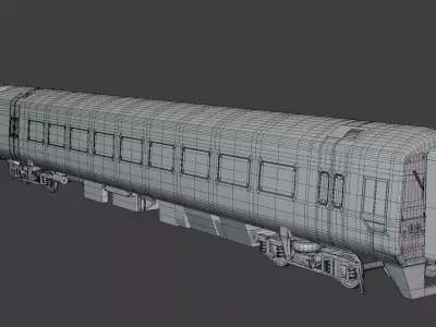UK train exterior 3D model