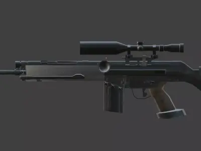 weapon gun psg1 Low-poly 3D model