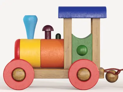Toy Train Set 3D model