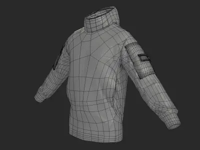 3D Model of Cold WX Jacket LT Gen 2 in 4 Colors Low-poly 3D model
