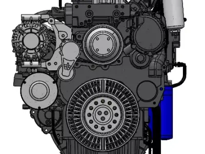 Perkins diesel engine 3D model