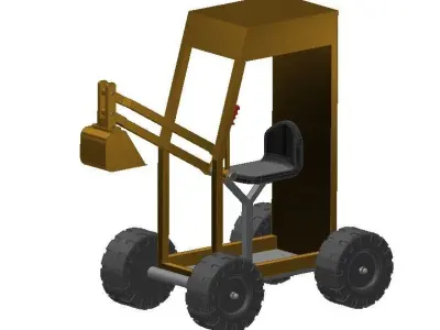 retroexcavadora de juguete  3D model