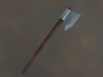 Axe low-poly Free low-poly 3D model purchase
