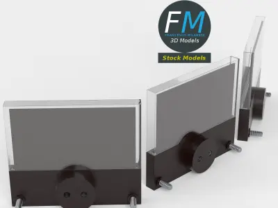 Panel mount analog voltmeters 3D model