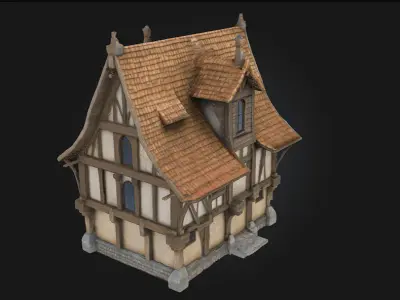 Medieval Cottage Model Timeless Charm of Rustic Living 3D model