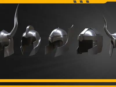 25 Helmet Basemesh Low-poly 3D model