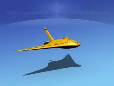 Z-Ray Underwater glider Low-poly 3D model