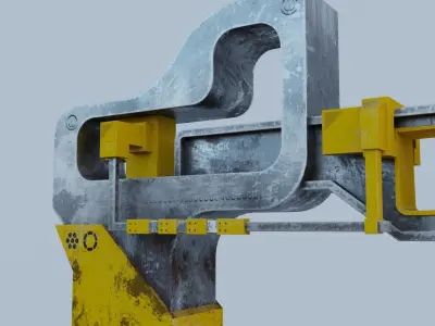 Instrument sci-fi technical device Low-poly 3D model