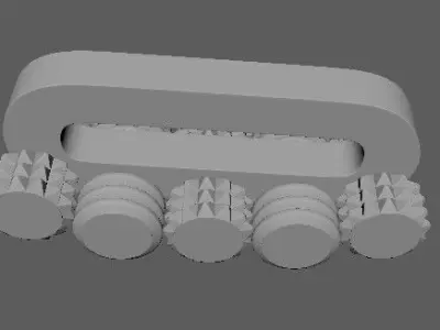 massager wheeled toy 3D model