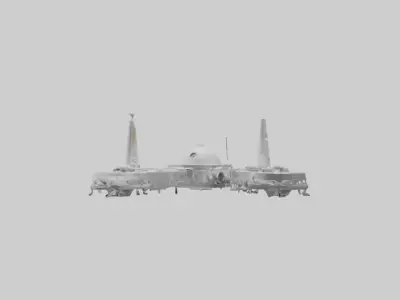 Lunar Base Model 1 Low-poly 3D model