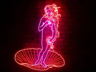 The birth of Venus in Neon Free 3D model