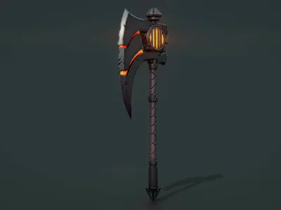 Battle Chimpey Axe Stylized Low-poly 3D model