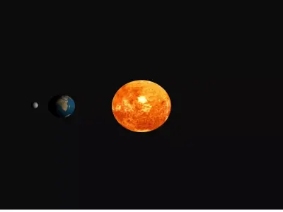 Models of Sun and Earth and Moon Free 3D model