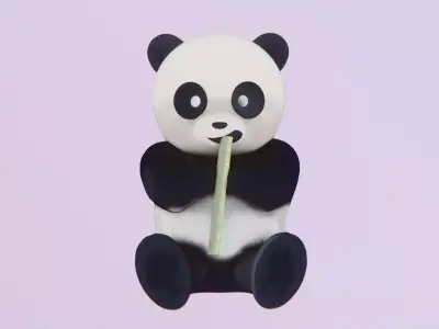 Panda - Toon Simple Style Free 3D model
