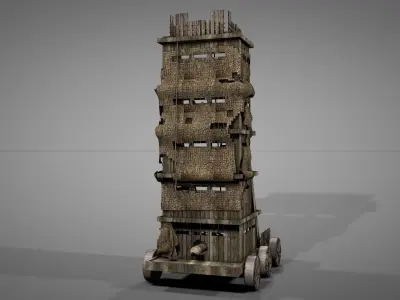 Medieval Siege Tower 3D model purchase