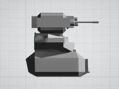 Blender Turret Introduction 3D model