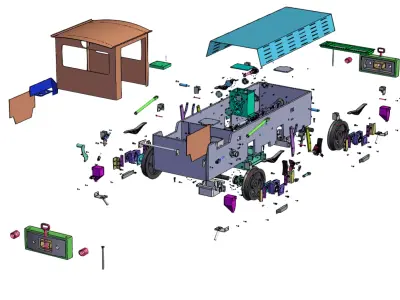5t railcar tractor 3D model