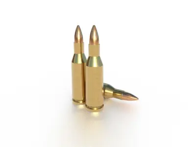 56x39mm Russian Ammo Low-poly 3D model
