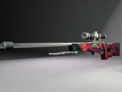 HYPERBEAST AWP SNIPER RIFFLE   Low Poly Low-poly 3D model