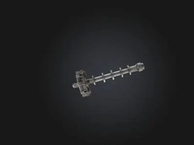 Crankshaft Low-poly 3D model