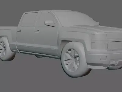Modern Pickup Truck 3D Model 3D print model