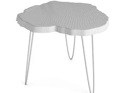 Tree Trunk Rustic Coffee Table 3D model