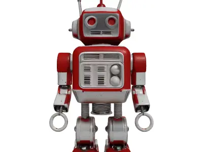 Retro SciFi Robot Toy Model 3D model