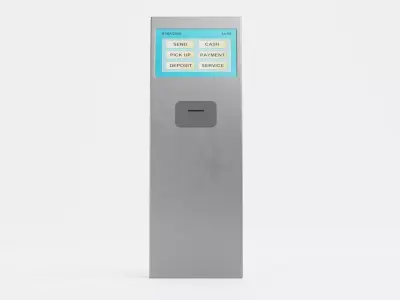 Ticket Terminal Low-poly 3D model