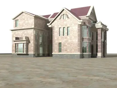 Villa house 3D model 22