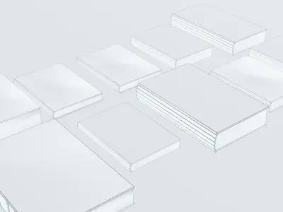 Set of 11 old Books Free low-poly 3D model
