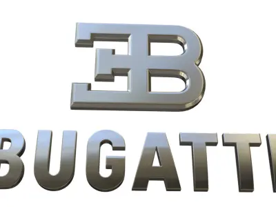 bugatti logo 3D model