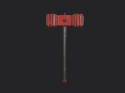 giant curse hammer Low-poly 3D model