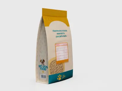 Dry Dog Food Low-poly 3D model purchase
