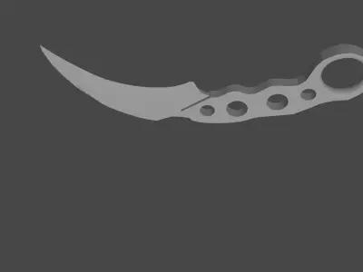 Valorant Reaver Karambit 3D print model Low-poly 3D model