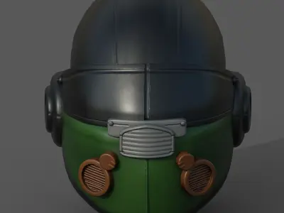 Helmet scifi military combat 3d model  Low-poly 3D model order