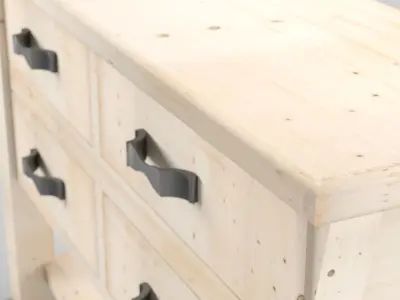 modeling and rendering drawer Low-poly 3D model