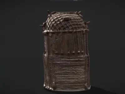 Uhunmwu Elao Bronze cast Low-poly 3D model