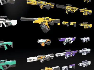 3D Props - Sci-fi Gun Low-poly 3D model