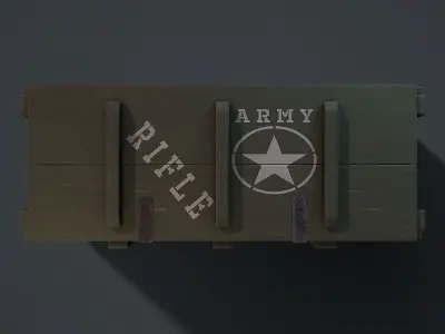 Military box Low-poly 3D model 5