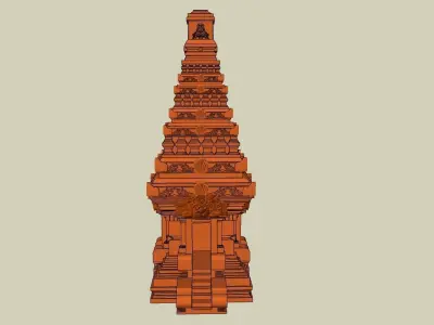 indian hindu temple 3d modal 3D model