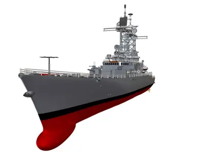 USS Truxtun CGN 35 3D print model