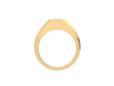 Asscher Solitair Ring 3D print model 3