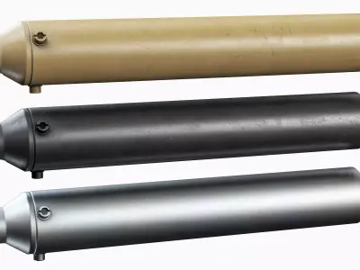 Silencer AR 15 HEL E4A Low-poly 3D model